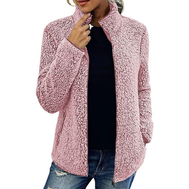 Damen Fleecejacke mit hohem Kragen und praktischen Reißverschlusstaschen Drune
