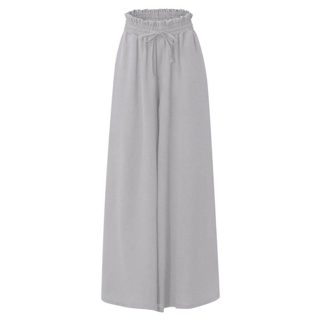 Damen Weite High-Waist-Hose mit elastischem Bund und praktischen Taschen Drune