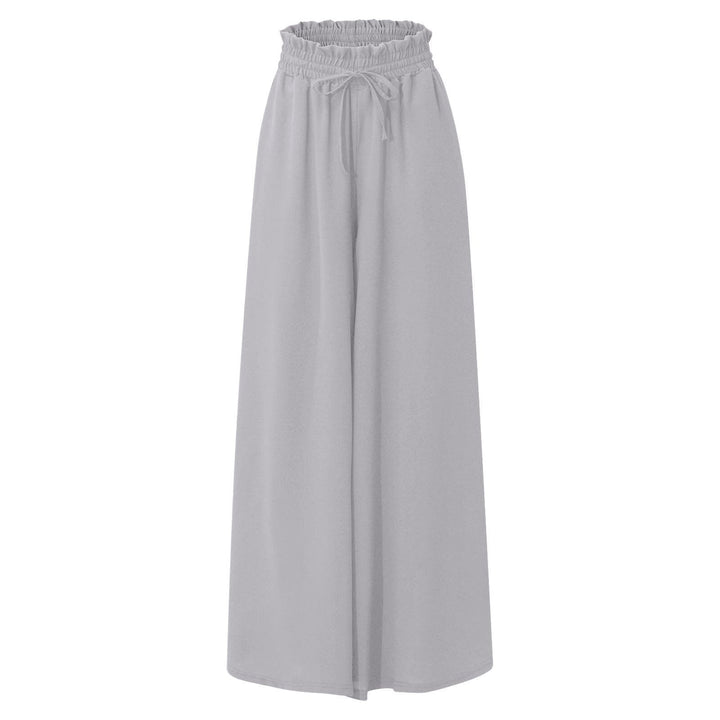 Damen Weite High-Waist-Hose mit elastischem Bund und praktischen Taschen Drune