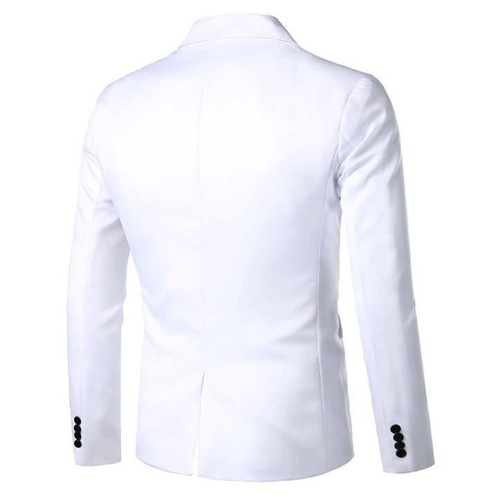 Herren eleganter Smoking-Blazer mit satinierter Kragenpartie Drune