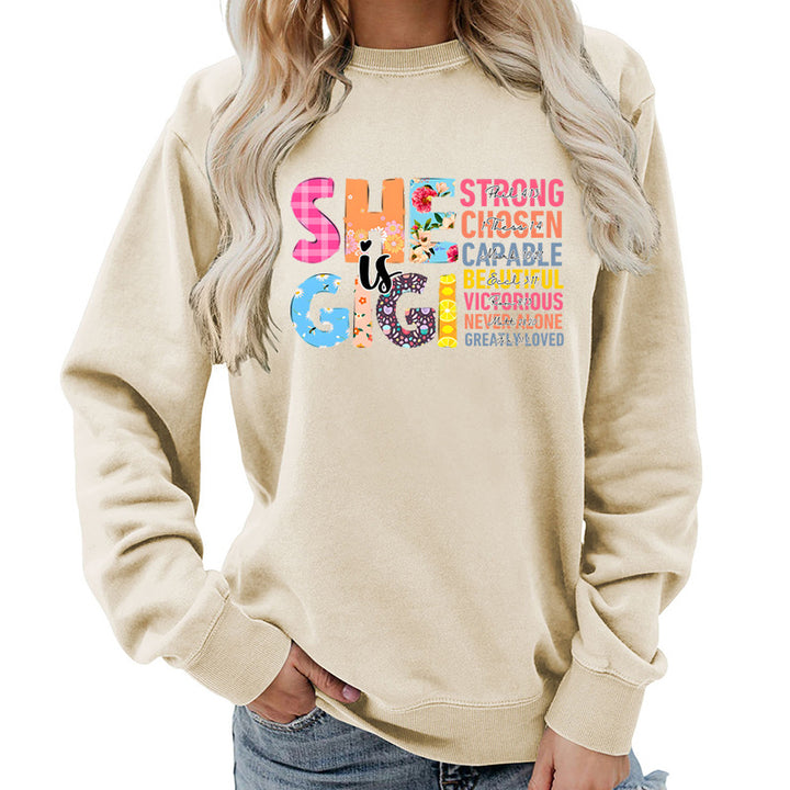 Damen Sweatshirt mit inspirierendem Text-Design Drune