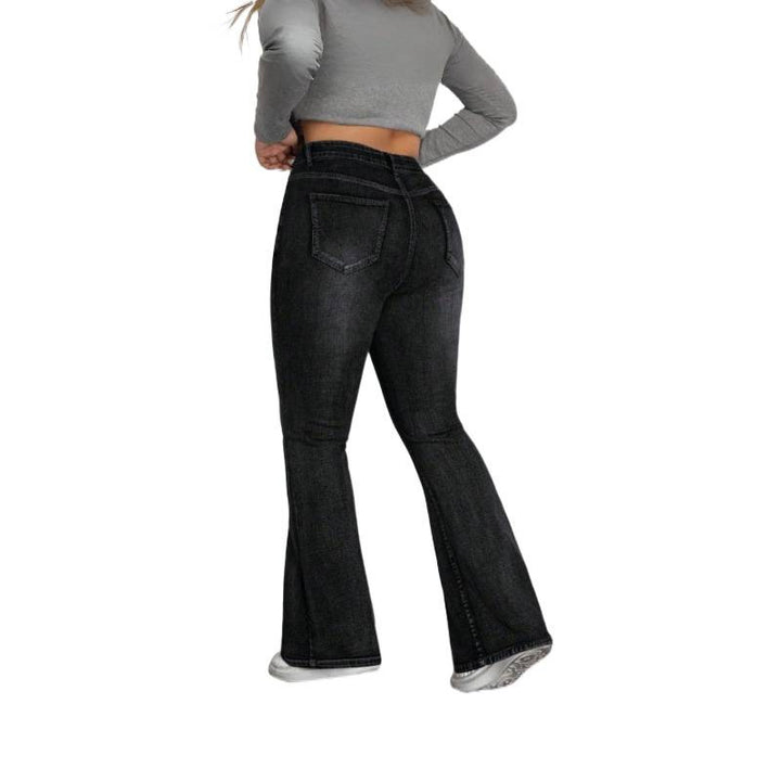 Damen Flared Jeans im Vintage-Design mit hohem Bund und komfortabler Passform Drune