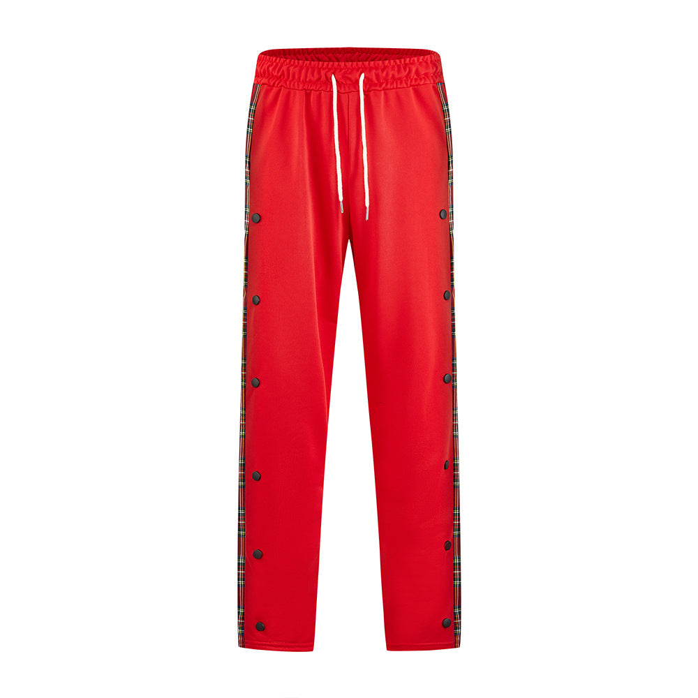 Herren Sportliche Jogginghose mit Druckknopf-Design und elastischem Bund Drune