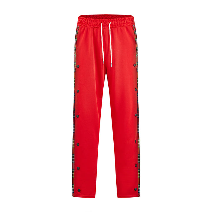 Herren Sportliche Jogginghose mit Druckknopf-Design und elastischem Bund Drune