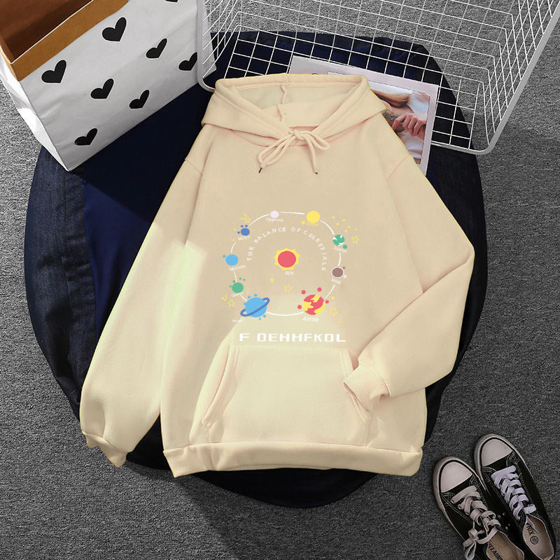 Damen Hoodie mit einzigartigem Weltraummotiv Drune