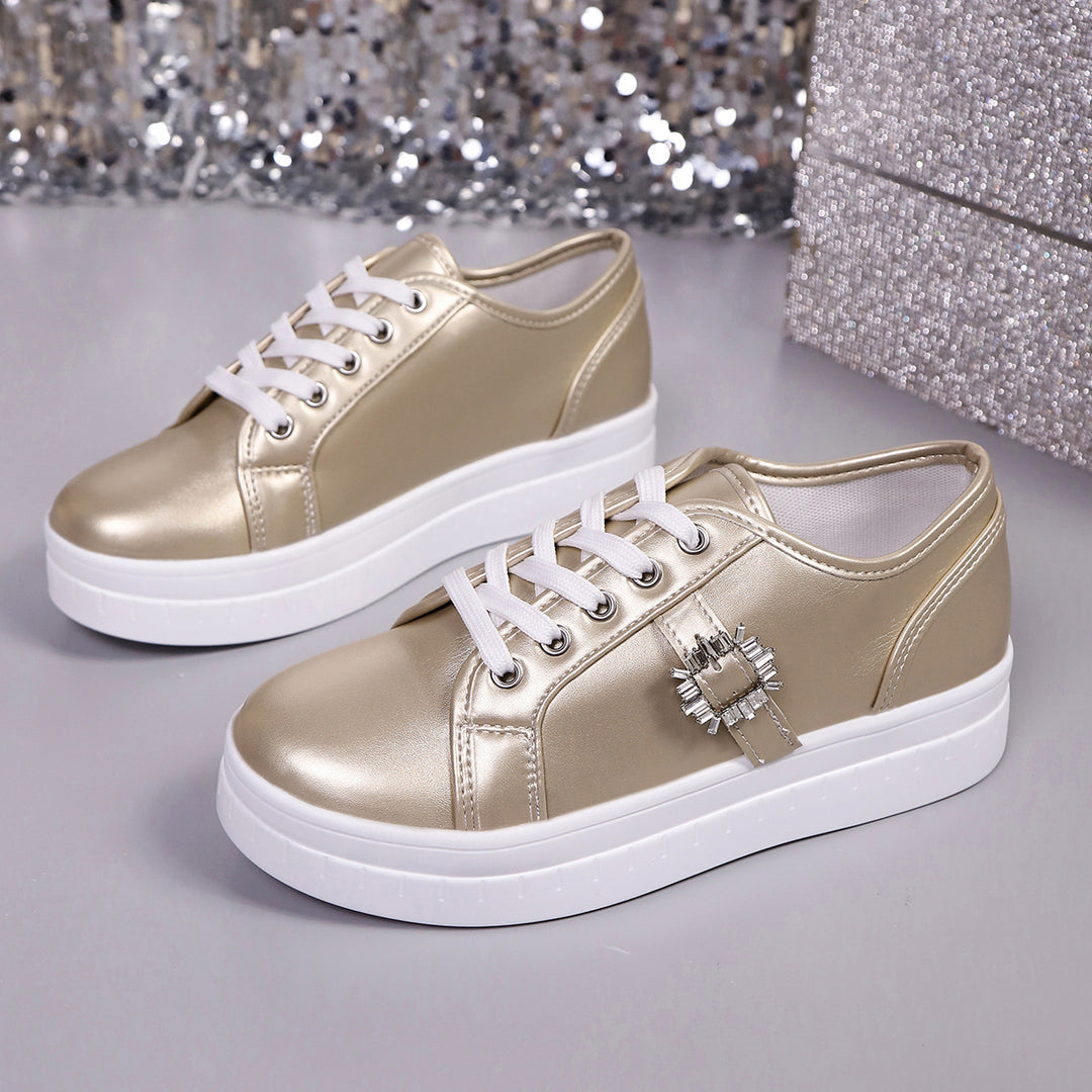 Damen Mode Plattform Sneaker Drune