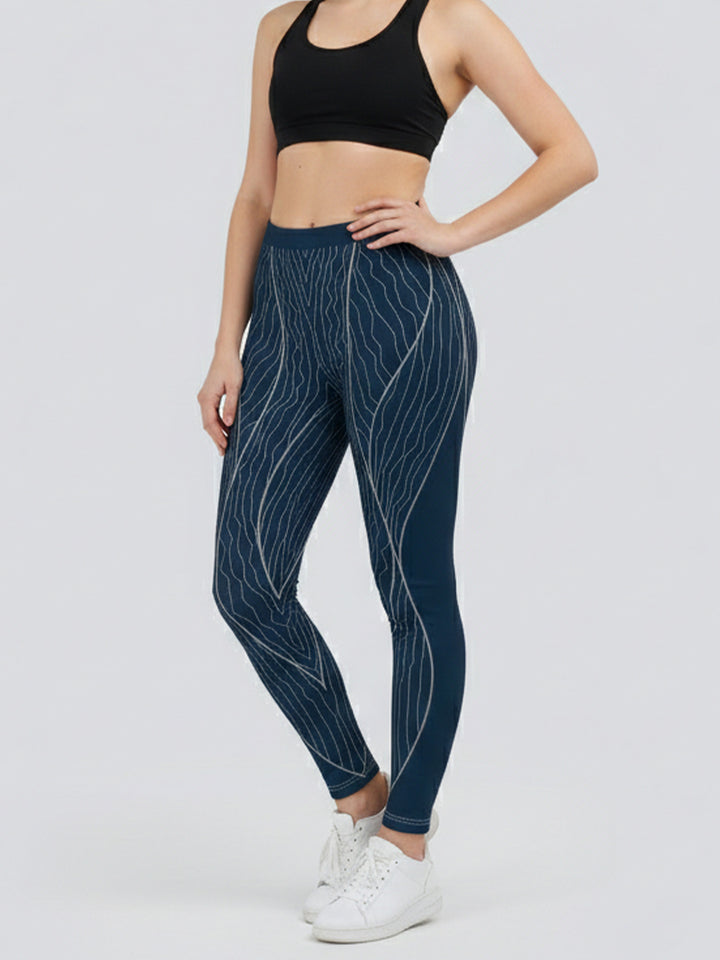 Damen Sportleggings mit stylischem Sternen-Design und hohem Bund Drune