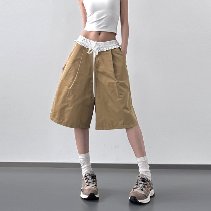 Damen Casual Weite Utility Shorts Drune