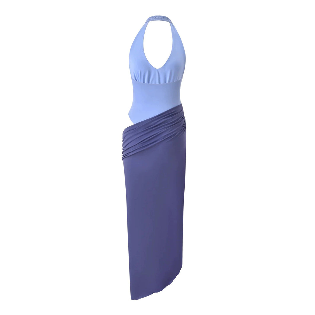 Damen Wickelkleid mit raffiniertem Halterneck Drune