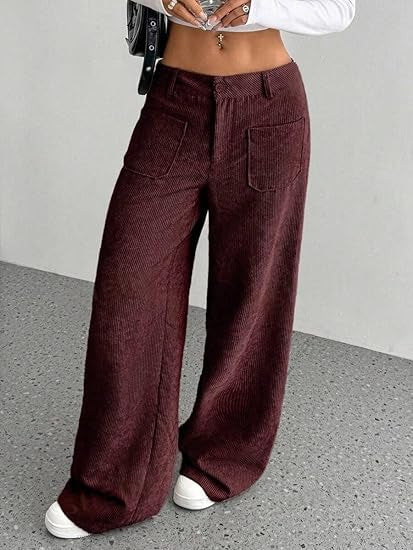 Damen weit geschnittene Cordhose Drune