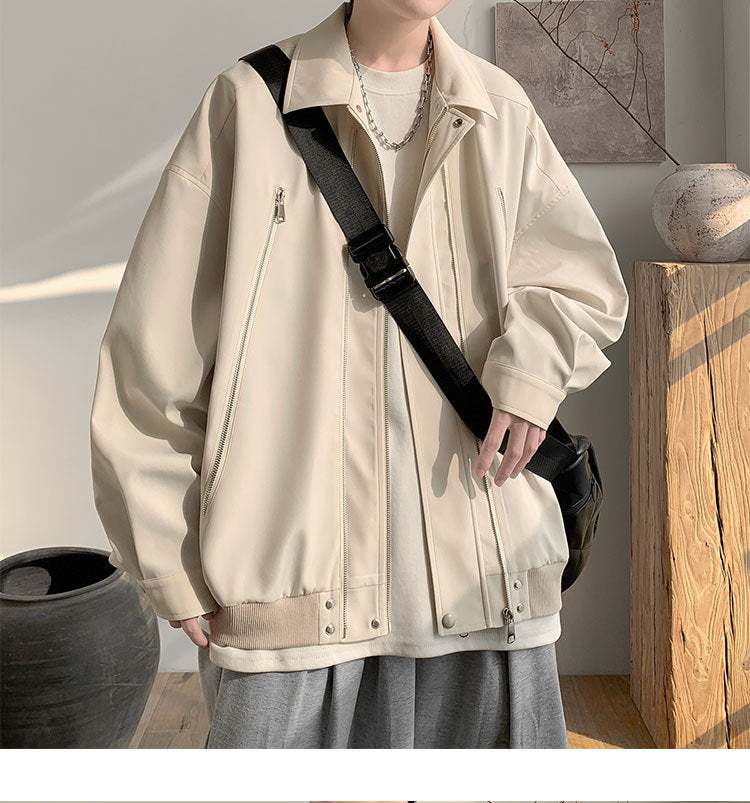 Damen Oversized Jacke mit innovativem Reißverschluss und lässigem Schnitt Drune