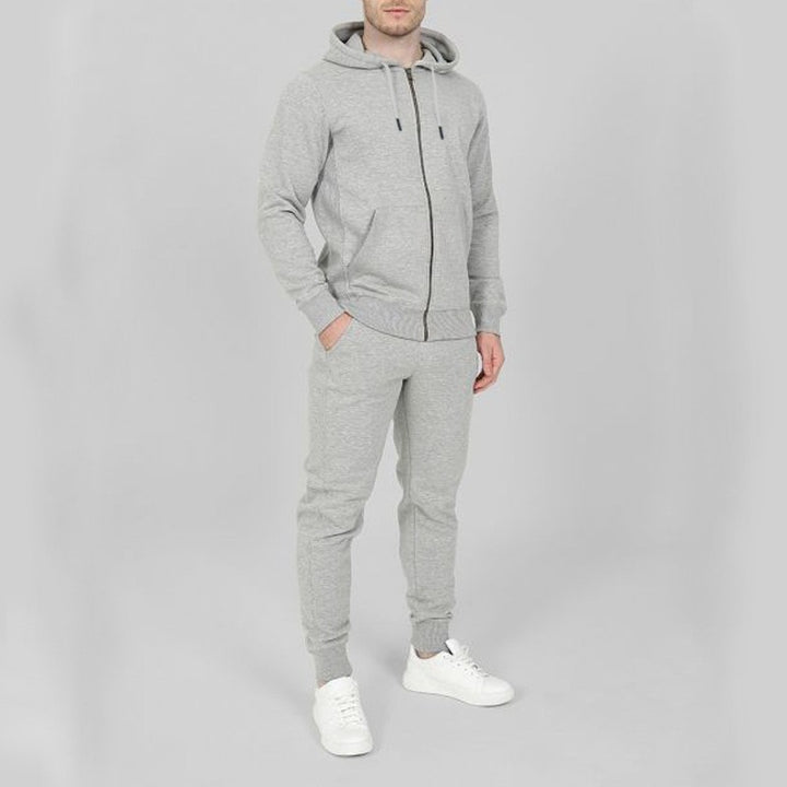 Herren Sportliches Jogginganzug-Set mit praktischen Taschen und hohem Kragen Drune