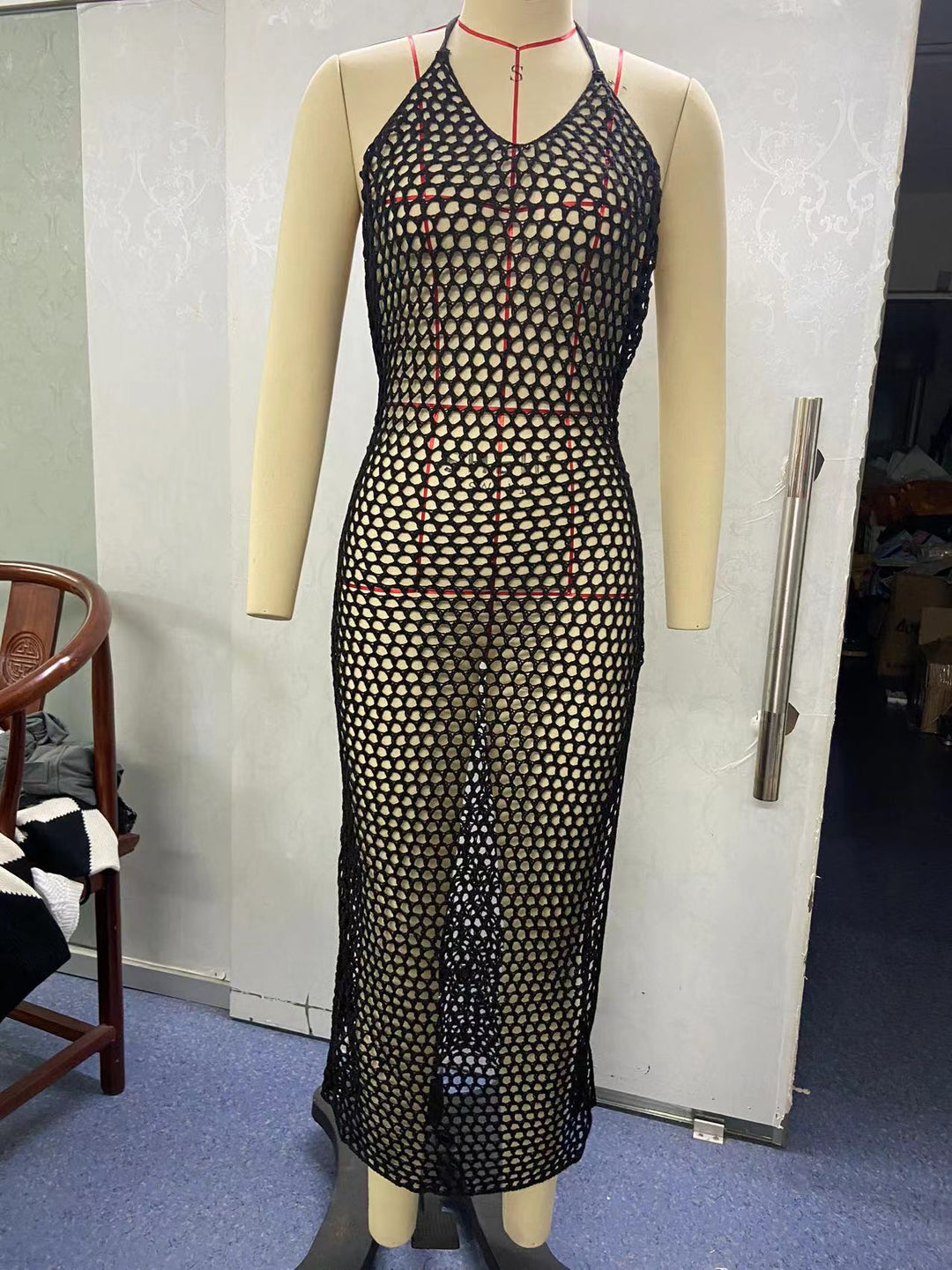 Damen Netzkleid im stylischen figurbetonten Design Drune