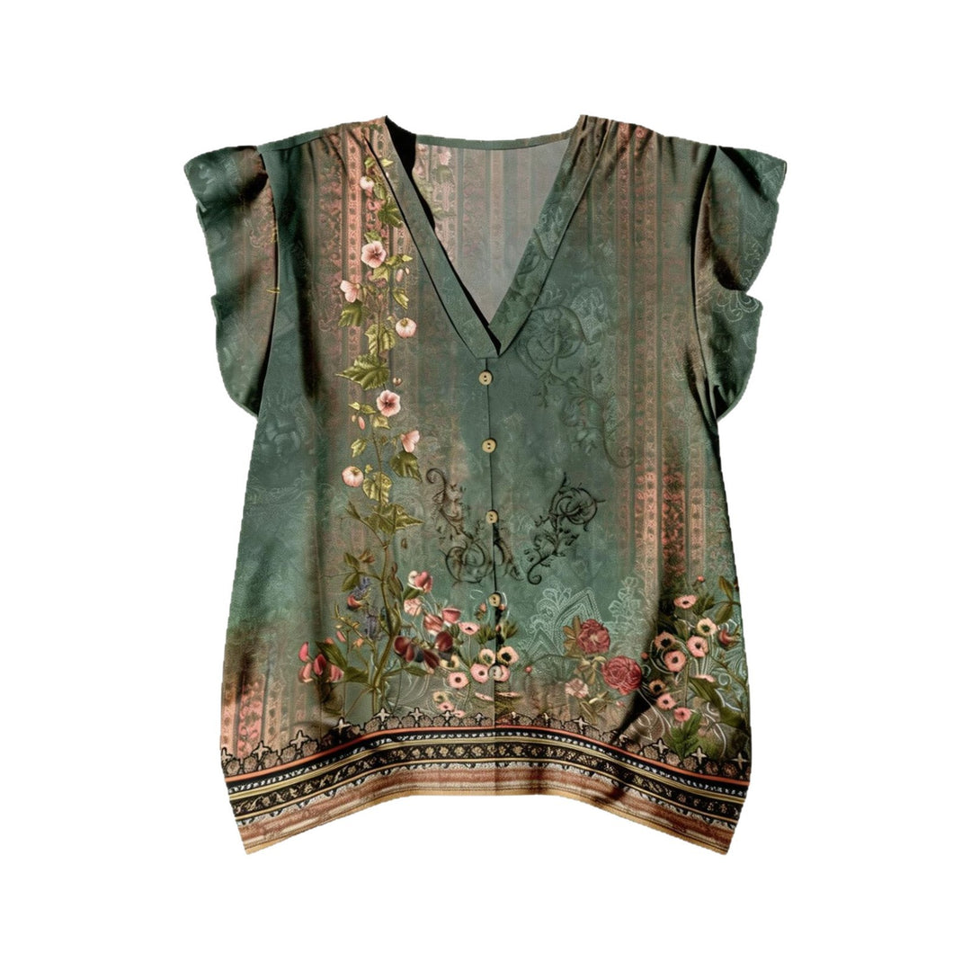 Damen Bluse mit floralem Muster Drune