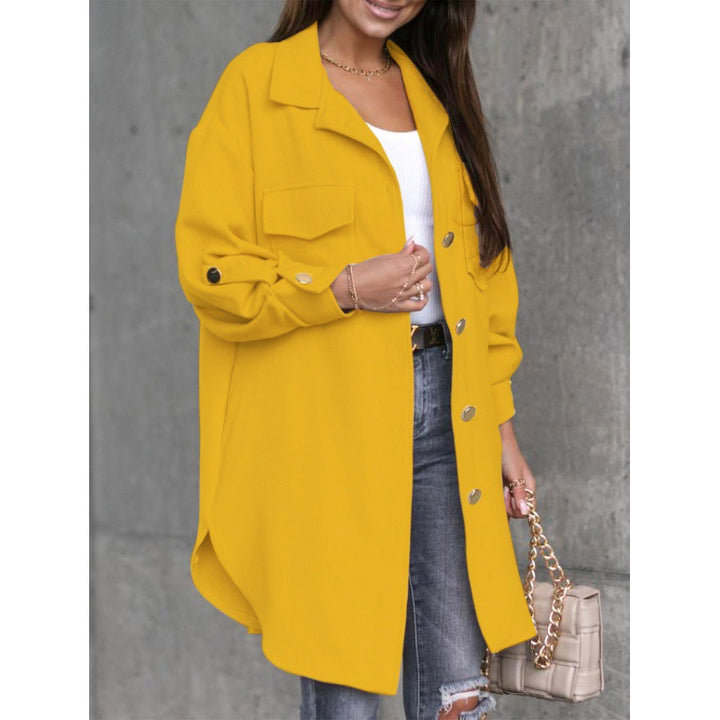 Damen Utility Jacke mit Knopfverschluss und Taschen Drune