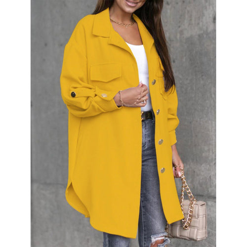 Damen Utility Jacke mit Knopfverschluss und Taschen Drune