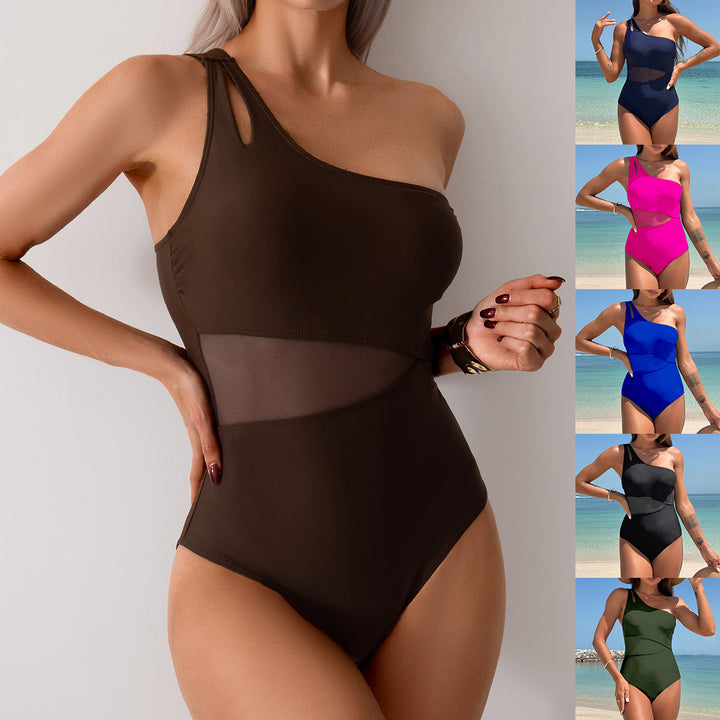 Damen eleganter Einteiler mit asymmetrischem Schnitt Drune