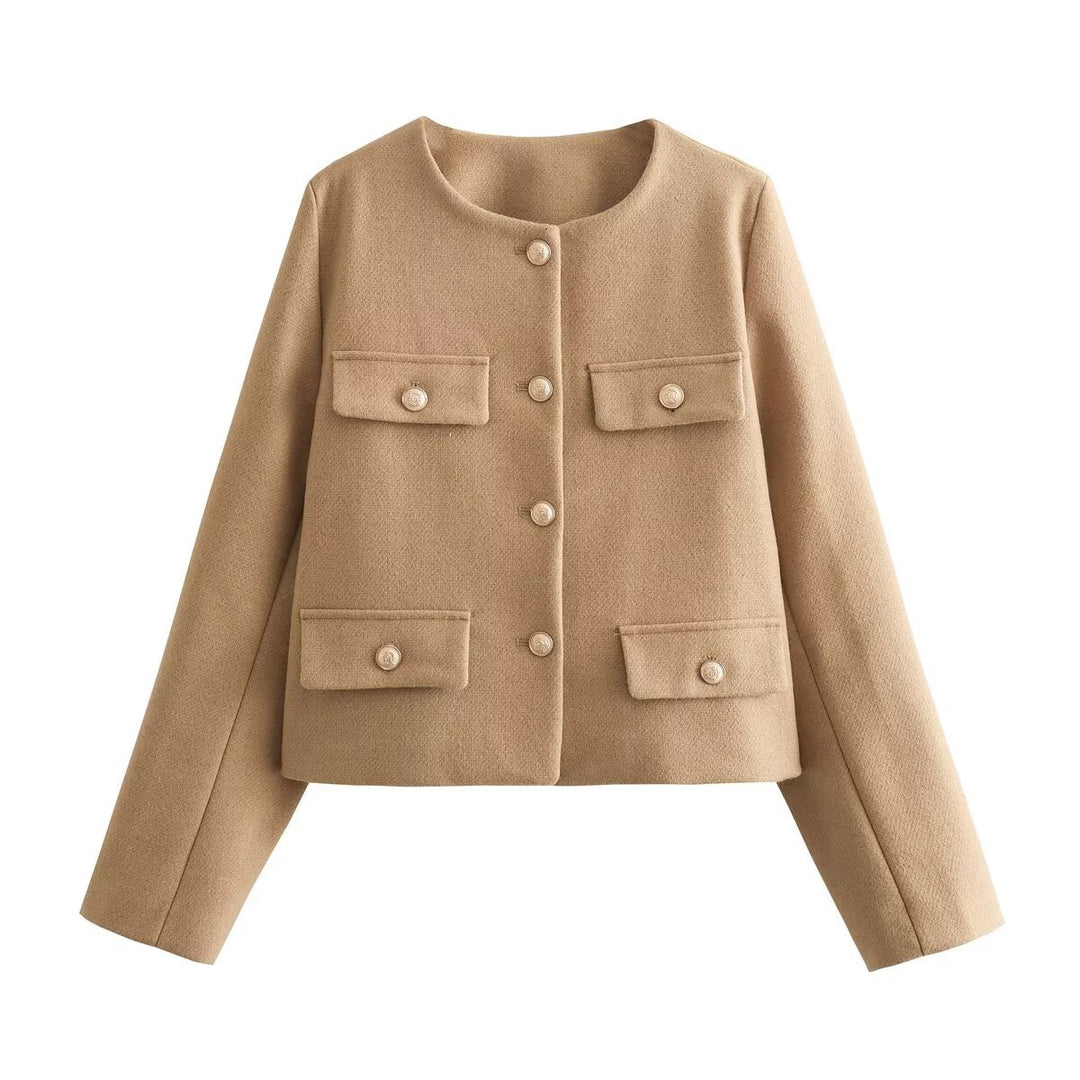 Damen Übergangsjacke mit klassischen Knopfdetails und praktischen Pattentaschen Drune