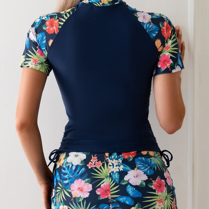 Damen UV-Schutz Badeset mit floralem Design und sportlicher Passform Drune