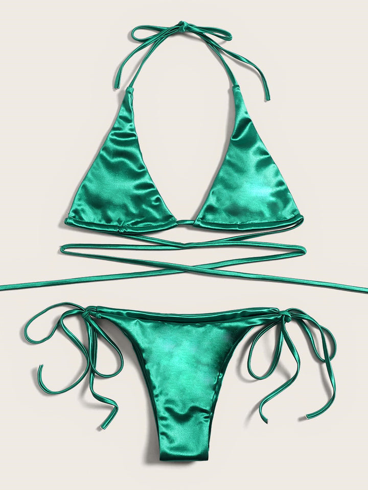 Damen Triangel-Bikini mit verführerischem Satin-Finish Drune