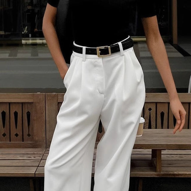 Damen Hochtaillierte Marlenhose Drune