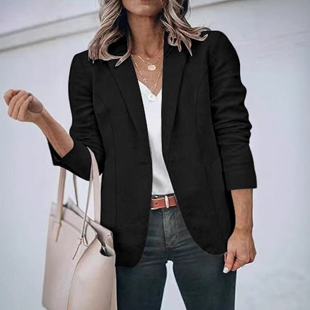Damen Elegante Blazerjacke mit tailliertem Schnitt und dezenten Taschen Drune