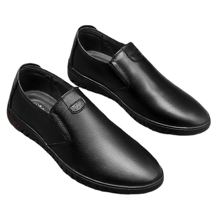 Herren Slip-On Freizeitleder Slipper mit weicher Sohle Drune