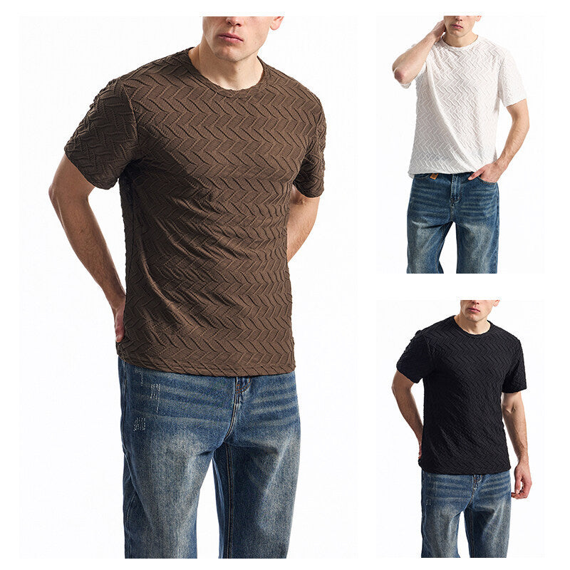 Herren modernes T-Shirt mit strukturiertem Design Drune