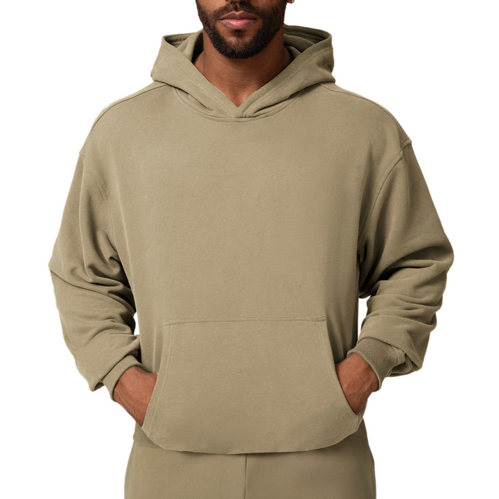 Herren Kapuzenpullover mit weichem Fleece-Futter und geräumiger Tasche Drune