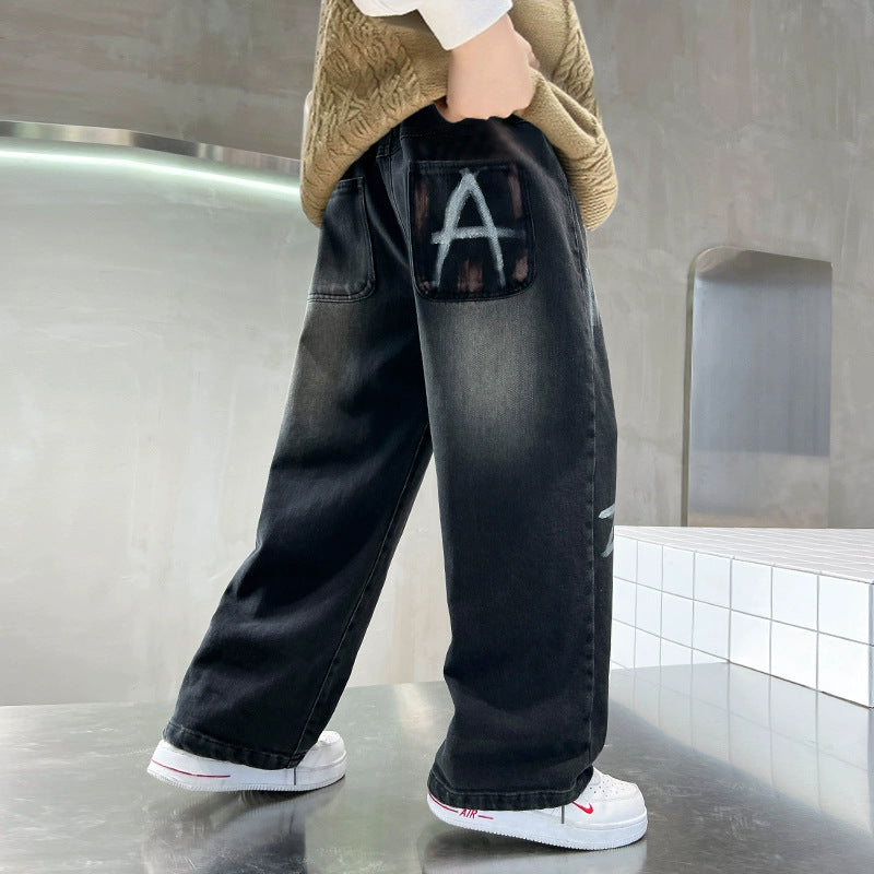 Damen weite, stylische Jeans Drune