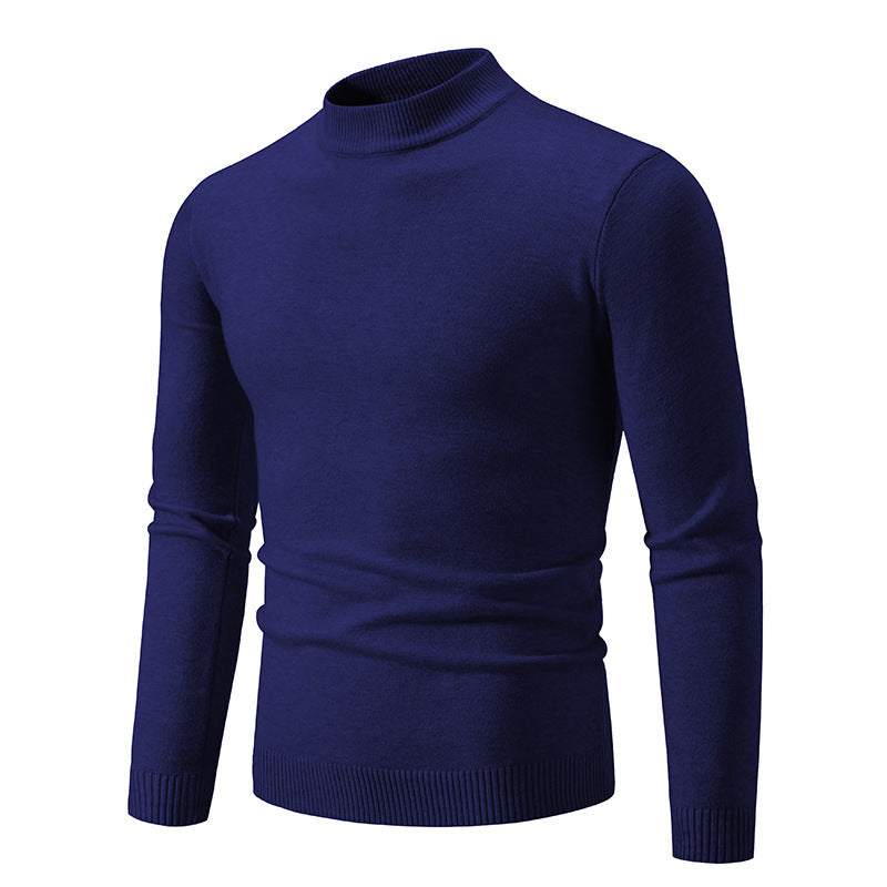 Herren nan taillierter Rollkragenpullover aus feinem Feinstrick mit geripptem Kragen Drune