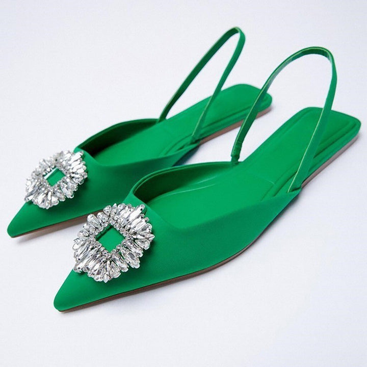 Damen Slingback Schuhe mit funkelndem Schmuckdetail Drune
