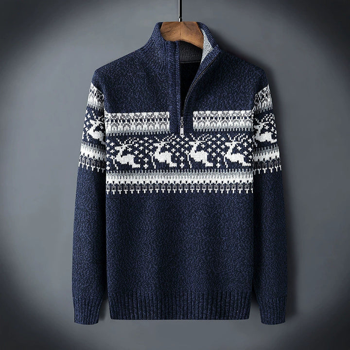 Drune | Strickpullover mit halbem Reißverschluss