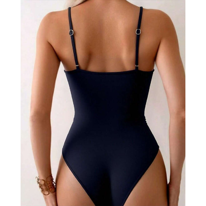 Damen Hochwertiger Cut-Out Badeanzug mit dekorativen Schnallen Drune