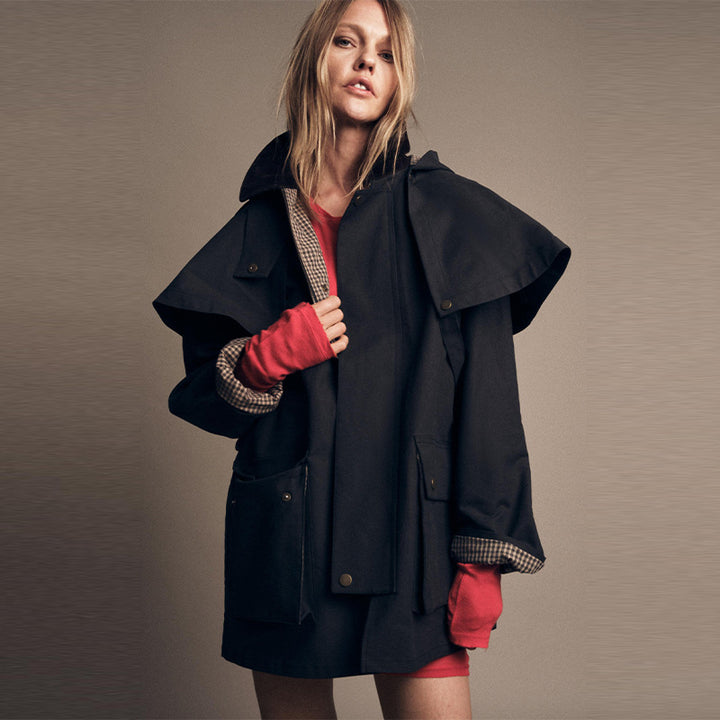 Damen wasserabweisende Outdoor-Jacke mit innovativem Kapuzen-Design Drune