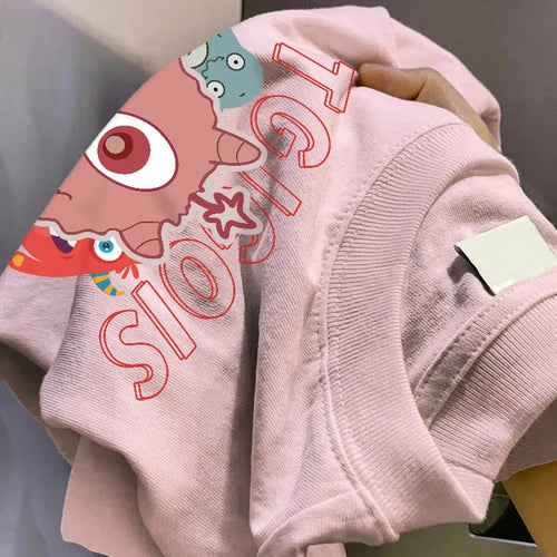 Damen Kapuzenpullover mit verspielt buntem Tierdruck Drune