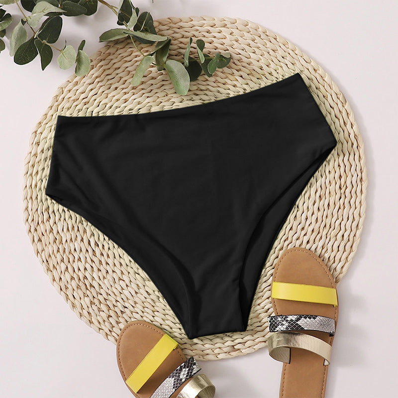 Damen Hochgeschnittener Bikini-Hosenteil mit elegantem Bund Drune