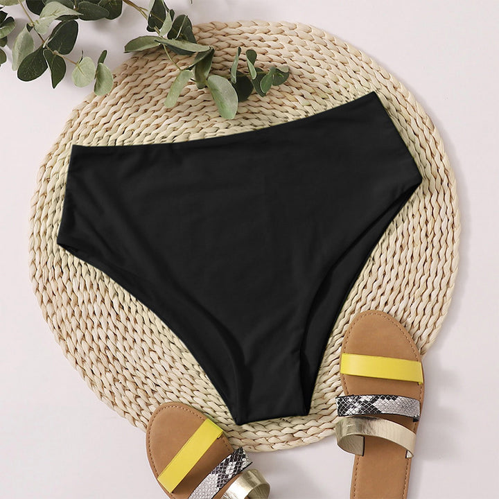 Damen Hochgeschnittener Bikini-Hosenteil mit elegantem Bund Drune