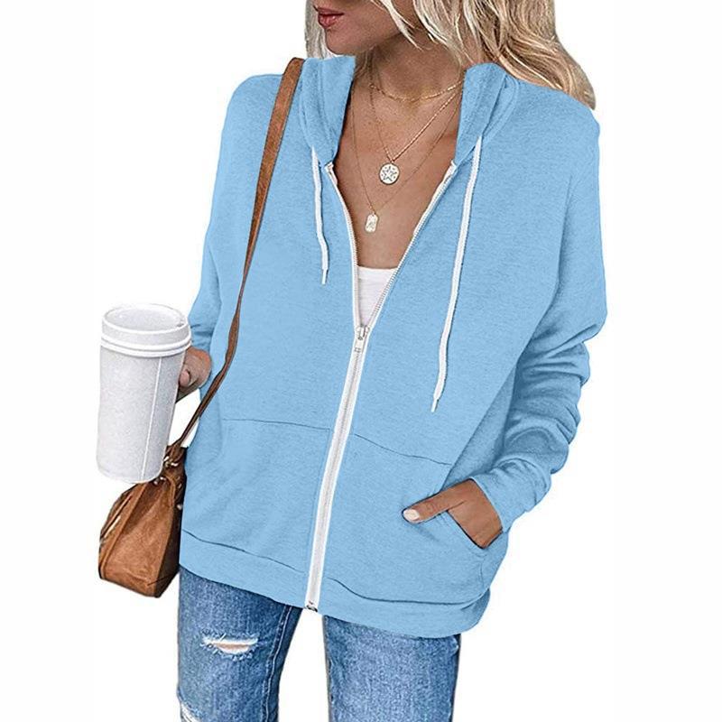 Femme Zip-Up Freizeit Hoodie Drune