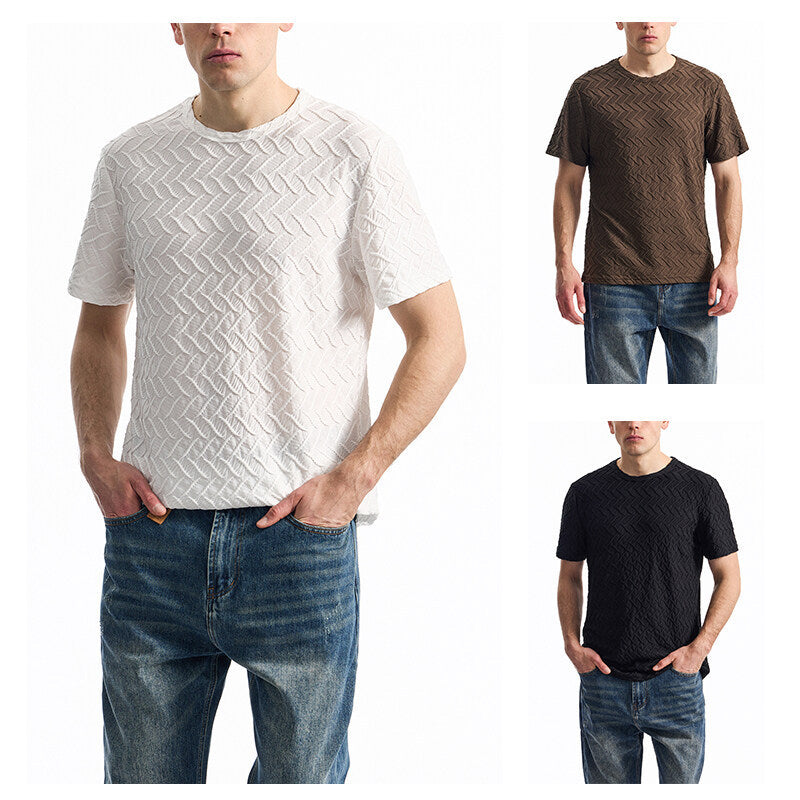 Herren modernes T-Shirt mit strukturiertem Design Drune