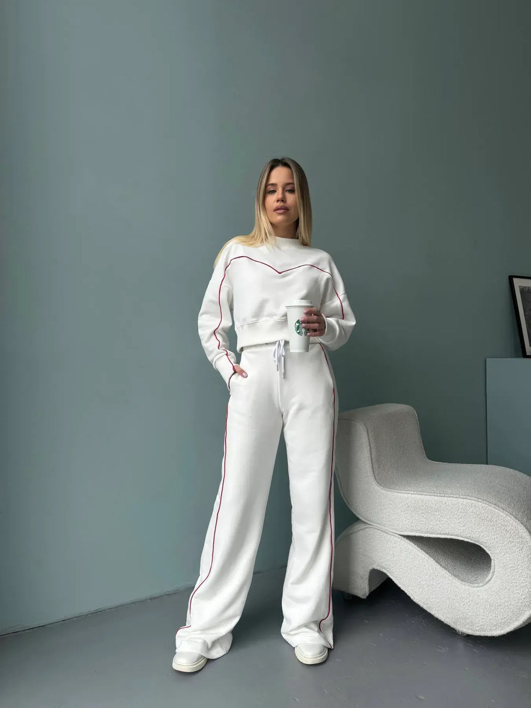 Damen stylisches und komfortables Trainingsanzug-Set Drune
