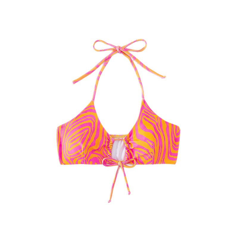 Damen Raffinierter Bikini Oberteil mit verspieltem Schnitt Drune