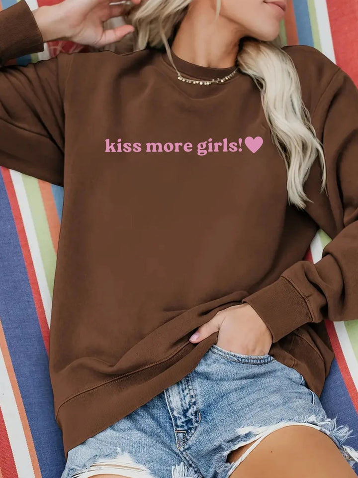 Damen Sweatshirt mit inspirierendem Schriftzug und lässiger Passform Drune