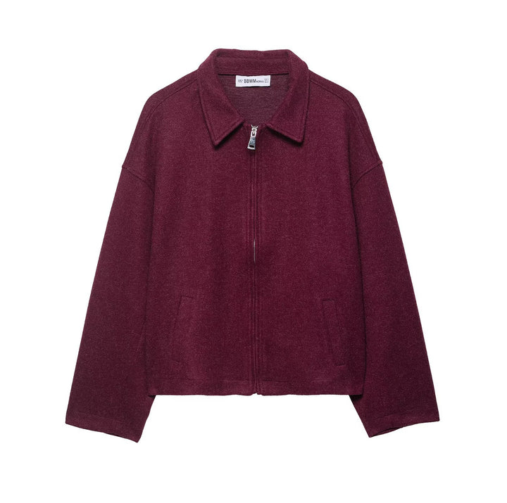 Damen Modische Übergangsjacke mit stylishem Stehkragen und praktischen Reißverschlusstaschen Drune