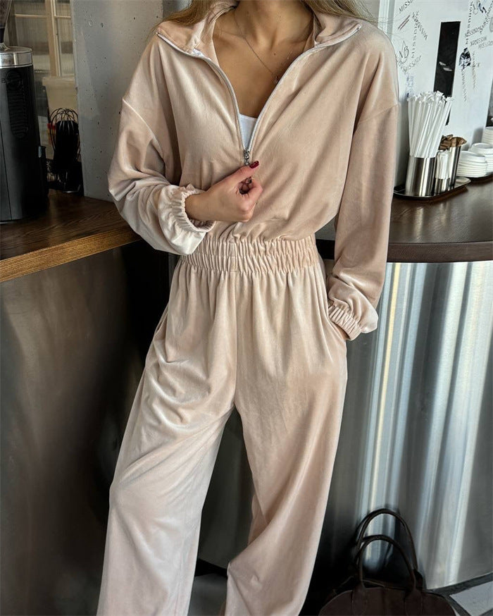Damen luxuriöser Fleece-Jumpsuit Drune