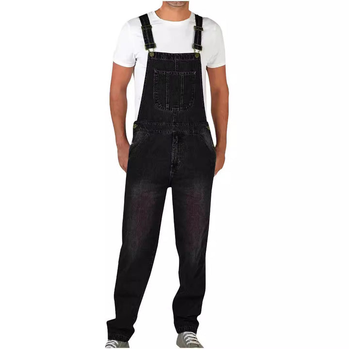 Herren Denim-Latzhose im lässigen Schnitt mit verstellbaren Trägern Drune