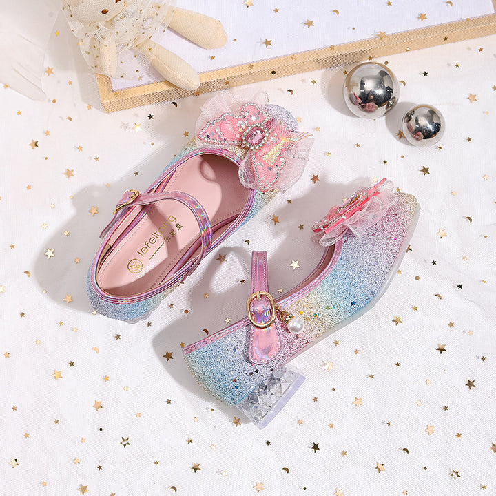 Damen Glitzernde Ballerinas mit Blumenmotiv Drune