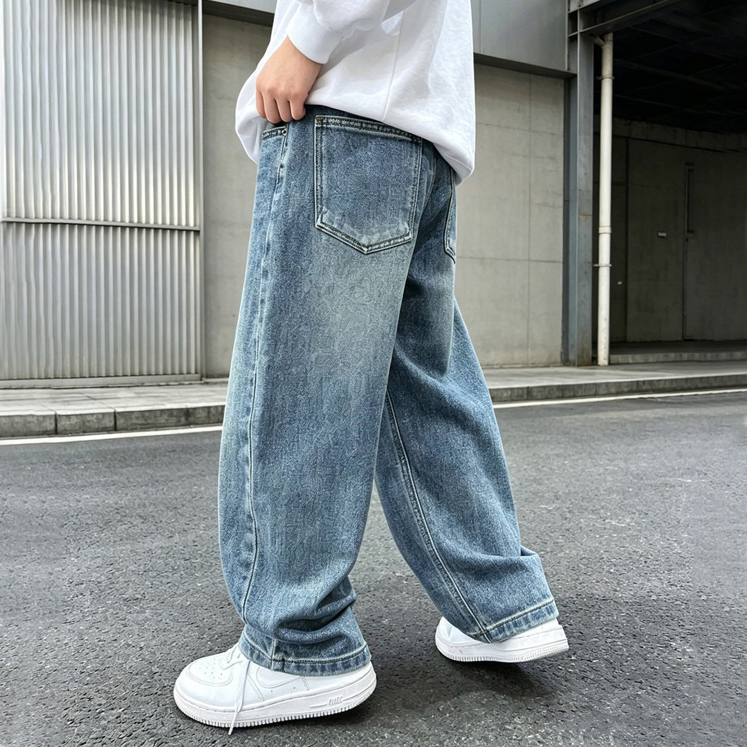 Damen weite Baggy-Jeans aus hochwertigem Denim Drune