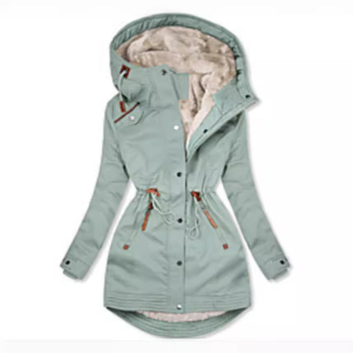 Damen Wintersaison Parka mit warmer Fleece-Fütterung Drune