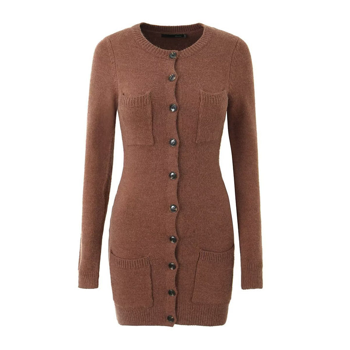 Damen Strickjacke mit knöpfbarem Frontverschluss und praktischen Taschen Drune